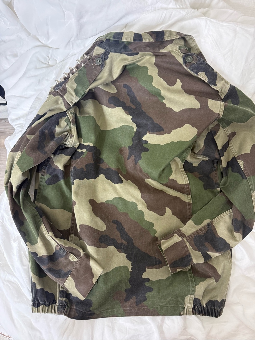 Camouflage Studded Oversized Jacket - Green - Picture 4 of 4
